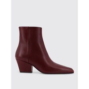 Paris Texas Flat Ankle Boots Woman Red